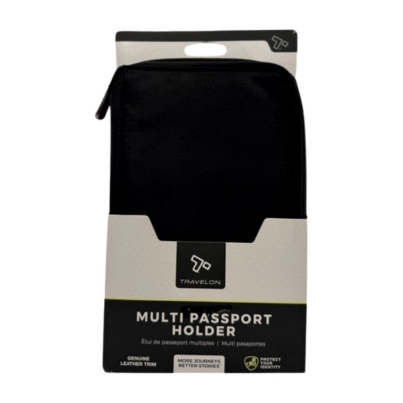 TRAVELON RFID Blocking Multi-Passport Holder, Black, bag, - Picture 4 of 12